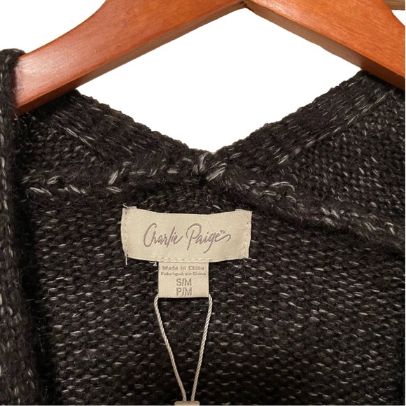 NWT Charlie Paige Cardigan Dark Gray Chunky Fall Size SM - Picture 2 of 7